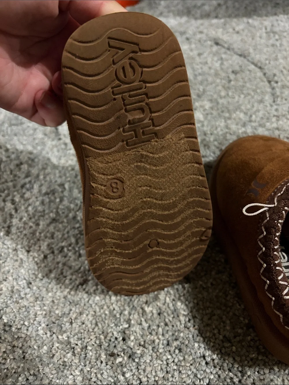 Hurley Kids Chestnut Brown Slip-On Faux-Fur Lined clogs